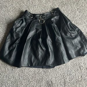 Current mood leather skirt